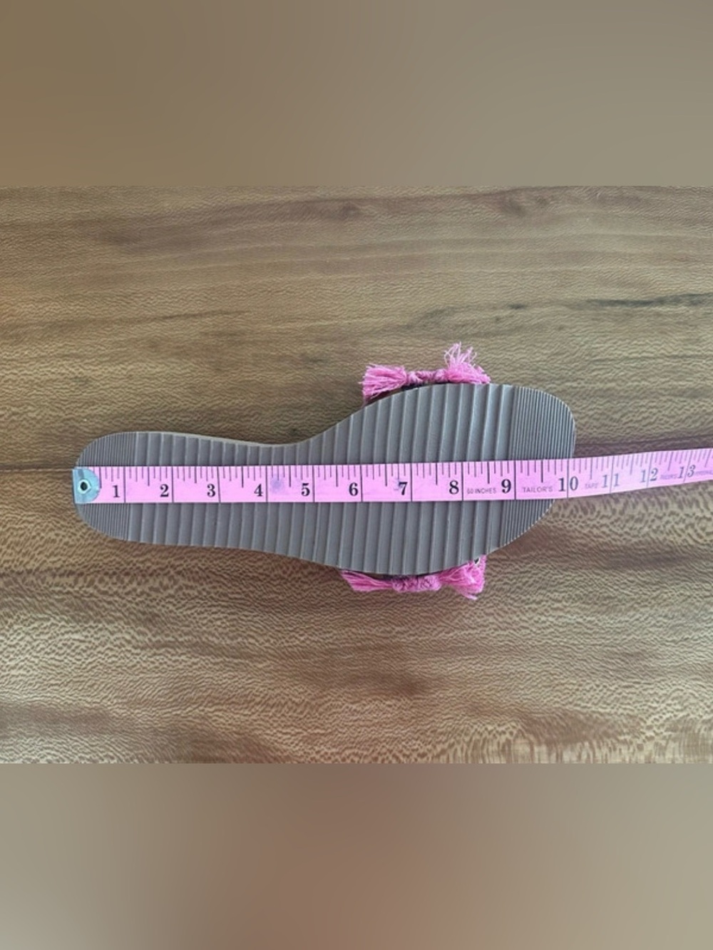 Pink Fringe Slide Sandals Boho Women | Size: 8 - Picture 8 of 11